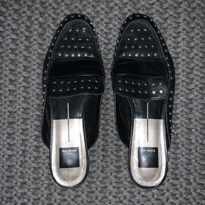 Dolce Vita black studded slides